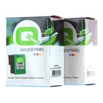 Tonershop huismerk vervangt HP C8766E nr. 343 inkt cartridge kleur 2 stuks