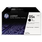 HP 05A (CE505D) toner cartridge zwart 2 stuks (origineel)