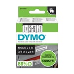 DYMO 45803 - 7m zwart op wit / zelfklevend tape / D1 / 19mm (origineel)