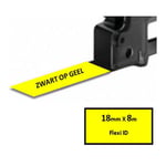 Brother TZe-FX641 - 8m zwart op geel / gelamineerd tape / flexi id / 18mm (huismerk)