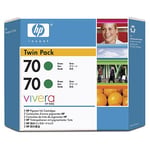 HP CB348A inkt cartridge groen nr. 70 ( 2 stuks ) origineel
