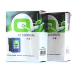 Tonershop huismerk vervangt HP C9352A nr. 22 inkt cartridge kleur 2 stuks