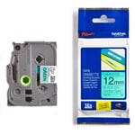 Brother TZe-731 - 8m zwart op groen / gelamineerd tape / 12mm (origineel)