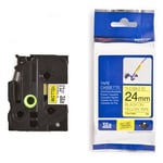Brother TZe-FX651 - 8m zwart op geel / gelamineerd tape / flexi id / 24mm (origineel)