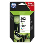 HP X4D37AE nr. 302 zwart en kleur (origineel)