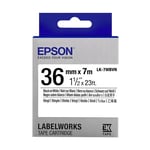 Epson LK-7WBVN tape zwart op wit 36 mm (origineel)