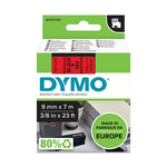 DYMO S0720720 / 40917 - 7m zwart op rood / zelfklevend tape / D1 / 9mm (origineel)