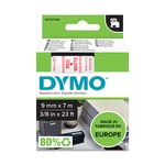 DYMO 40915 - 7m rood op wit / zelfklevend tape / D1 / 9mm (origineel)