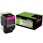 Lexmark 80C2XM0 toner cartridge magenta extra hoge capaciteit nr. 802XM (origineel)