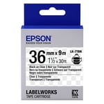 Epson LK-7TBN tape zwart op transparant 36mm (origineel)