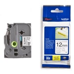 Brother TZe-S231 - 8m zwart op wit / gelamineerd tape / sterk klevend / 12mm (origineel)