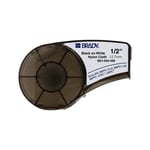 Brady M21-500-499 tape nylonweefsel | zwart op wit | 12,7mm x 4,88m