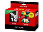 Lexmark 80D2979 serie ( 14 BK / 15 C ) origineel