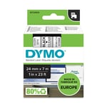 DYMO 53710 - 7m zwart op transparant / zelfklevend tape / D1 / 24mm (origineel)