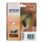 Epson T0870 gloss optimizer ( 2 stuks ) origineel