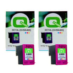 Tonershop huismerk vervangt HP CH564EE nr. 301XL inktcartridge kleur hoge capaciteit 2 stuks