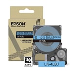 Epson LK-4LBJ matte tape zwart op blauw 12 mm (origineel)
