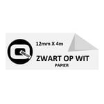 DYMO 91200 - 4m wit papier / LetraTag tape / 12mm (huismerk)
