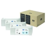 HP 81 (C5070A) inktcartridge licht cyaan 3 stuks (origineel)
