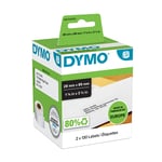 DYMO 99010 - adres etiketten / 2x130 stuks / zelfklevend / 89x28mm (origineel)
