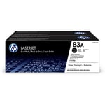 HP 83A (CF283AD) toner cartridge zwart 2 stuks (origineel)
