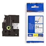 Brother TZe-FX251 - 8m zwart op wit / gelamineerd tape / flexi id / 24mm (origineel)