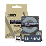 Epson LK-6HWJ matte tape wit op marineblauw 24 mm (origineel)