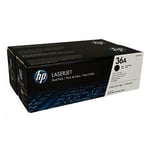 HP 36AD (CB436AD) toner cartridge zwart 2 stuks (origineel)