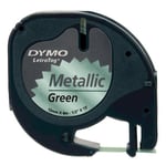 DYMO 91209 - 4m metaalkleurig groen / LetraTag tape / 12mm (origineel)