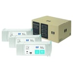 HP 81 (C5067A) inktcartridge cyaan 3 stuks (origineel)
