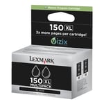 Lexmark 14N1813E (Nr.150XL) dubbelpak zwart hoge capaciteit