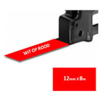 Brother TZe-435 - 8m wit op rood / gelamineerd tape / 12mm (huismerk)