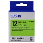 Epson LK-4GBF tape zwart op fluorescerend groen 12mm (origineel)