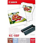 Canon KC-18IF - 1 inkt cartridge / 18 credit card formaat stickers (origineel)