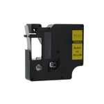 DYMO 40918 - 7m zwart op geel / zelfklevend tape / D1 / 9mm (huismerk)