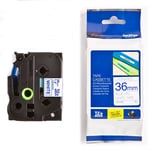 Brother TZe-263 - 8m blauw op wit / gelamineerd tape / 36mm (origineel)