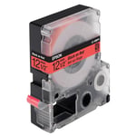 Epson LC-4RBP9 - 9m zwart op pastel rood / gelamineerd tape / 12mm (origineel)