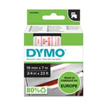 DYMO 45805 - 7m rood op wit / zelfklevend tape / D1 / 19mm (origineel)