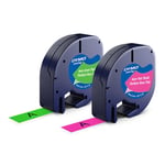DYMO 1956290 plastic neon tapes 12mm 2 stuks (origineel)