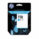 HP F9J63A inktcartridge cyaan nr. 728 (origineel)
