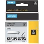 DYMO 1805419 IND Rhino tape vinyl zwart op grijs 19mm (origineel)