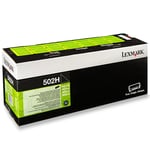 Lexmark 50F2H00 toner cartridge zwart hoge capaciteit nr. 502H (origineel)