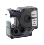 DYMO S0720920 / 53710 tape zwart op transparant 24mm (huismerk)