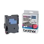 Brother TX-451 tape zwart op rood 24mm x 15m (origineel)
