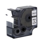 DYMO S0721000 / 53720 tape wit op transparant 24mm (huismerk)