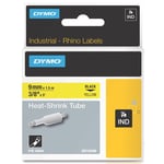 DYMO 18054 - 1,5m zwart op geel / IND Rhino tape / krimpkous / 9mm (origineel)