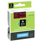 DYMO 45807 - 7m zwart op rood / zelfklevend tape / D1 / 19mm (origineel)