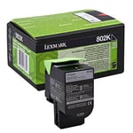 Lexmark 80C20K0 toner cartridge zwart lage capaciteit nr. 802K (origineel)