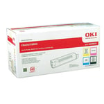 OKI 43698501 rainbow pakket ( BK / C / M / Y ) origineel