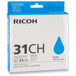 Ricoh GC-31CH gel cartridge cyaan hoge capaciteit (origineel)